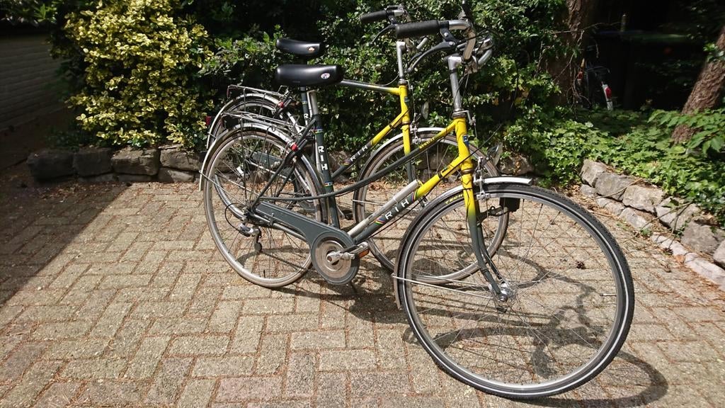 2x RIH Renault fietsen, heren en dames, 6 versnellingen, Overige merken, 53 tot 56 cm, Velgrem, Versnellingen