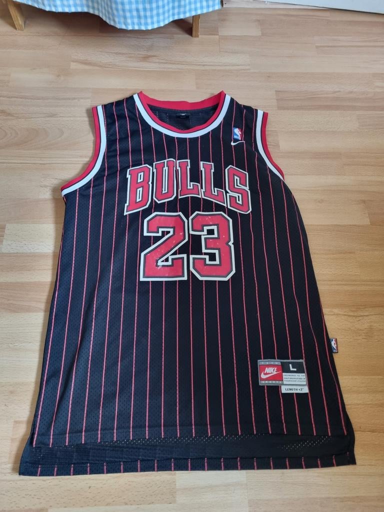Nike Bulls Jordan 23 NBA Basketbal Shirt Maat L, Maat 52/54 (L), Zwart, Nike Inc., Nike