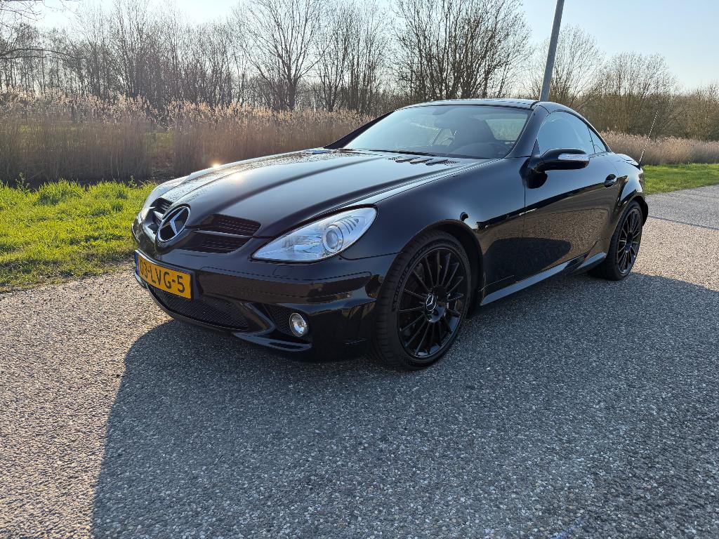 Nette Mercedes SLK55 AMG Roadster SLK 55 cabrio zwart 5.5, Auto's, Automaat, Achterwielaandrijving, 1440 kg, Cabriolet