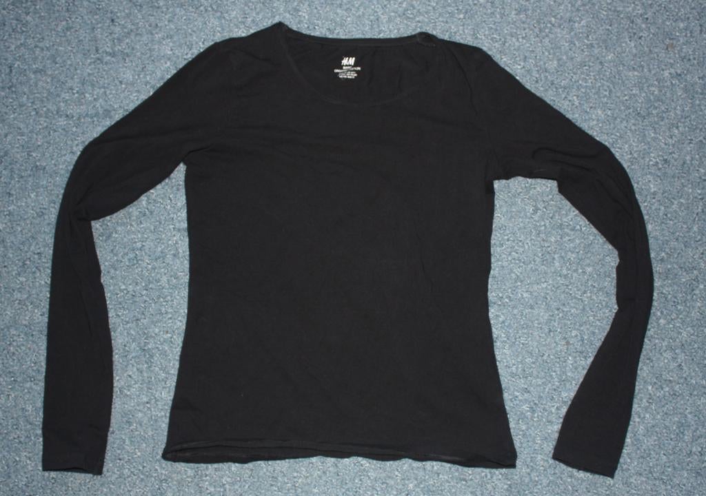 Nieuwe H&M zwarte shirt organic katoen mt 170, Meisje, H&M, Nieuw, Ophalen of Verzenden