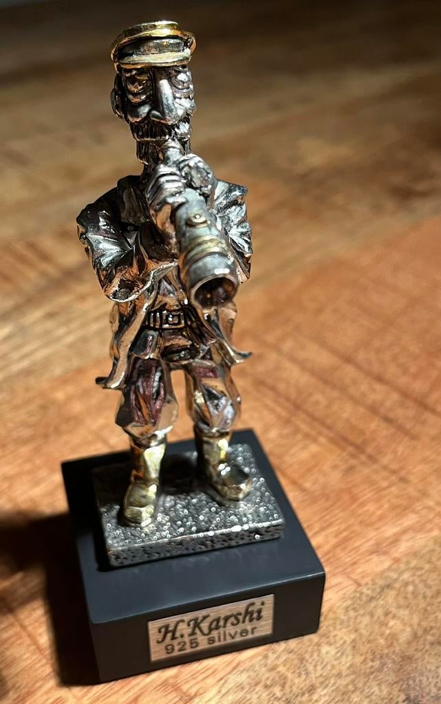 925 sterling beeldje H. Karshi Israel overlayed, Verzamelen, Ophalen of Verzenden, Zo goed als nieuw