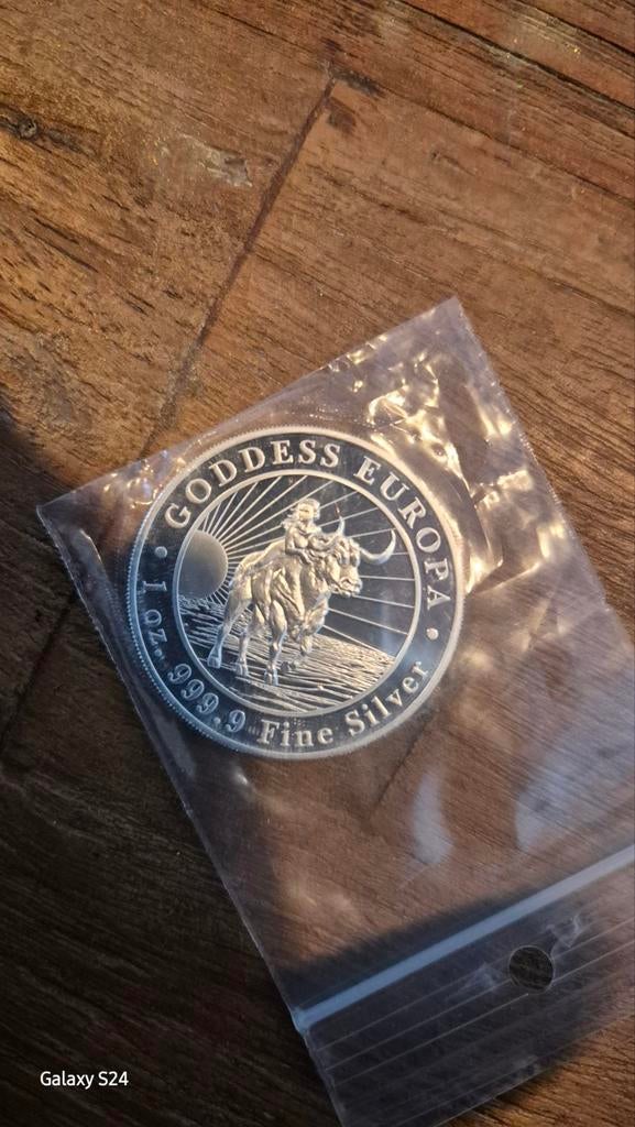 2022 Tokelau 5 Dollars Goddess Europa 1 oz Zilveren Munt, Postzegels en Munten, Munten | Nederland, Ophalen, Overige waardes, Losse munt