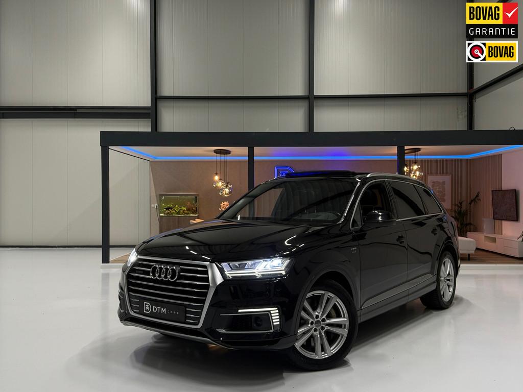Audi Q7 3.0 TDI e-tron quattro Sport Head Up Display Pano 3X, Automaat, Gebruikt, 2420 kg, Zwart