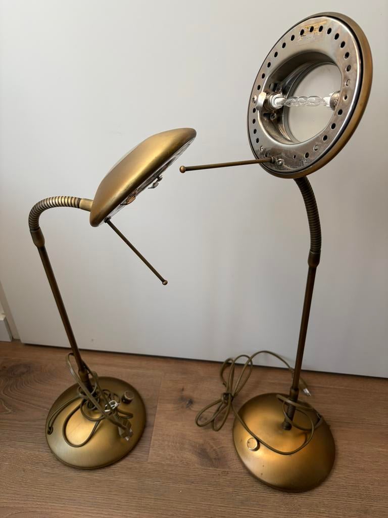 Steinhauer bronzen bureaulampen, Huis en Inrichting, Lampen | Tafellampen, Ophalen, Zo goed als nieuw, Minder dan 50 cm