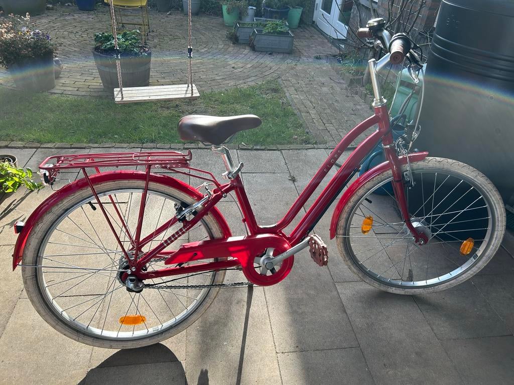 BTWIN Elops 900 Meisjesfiets 9-12 jaar. Rood 24 inch, Ophalen, Gebruikt, 20 inch of meer