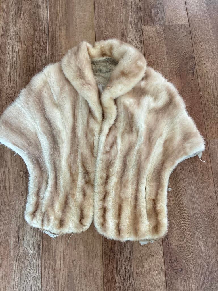 Lichtbruine bonten stola, Ophalen of Verzenden, Gedragen, Maat 38/40 (M), Beige