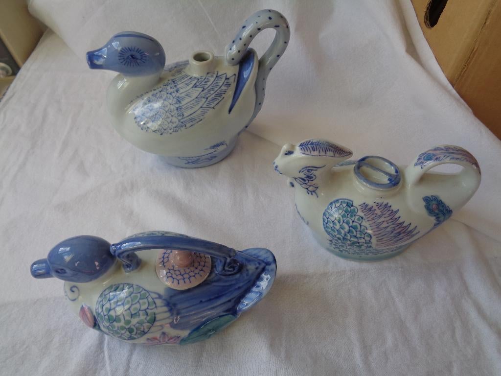 3 x Chinese Theepotten   "Eenden "., Ophalen, Overige typen, Zo goed als nieuw, Overige stijlen