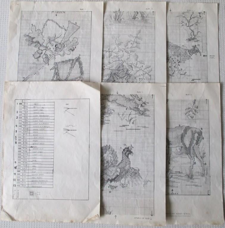 Borduurpatroon,Borduren,Kruissteek,Eva Rosenstand,Jacht, Hobby en Vrije tijd, Borduren en Borduurmachines, Verzenden, Zo goed als nieuw