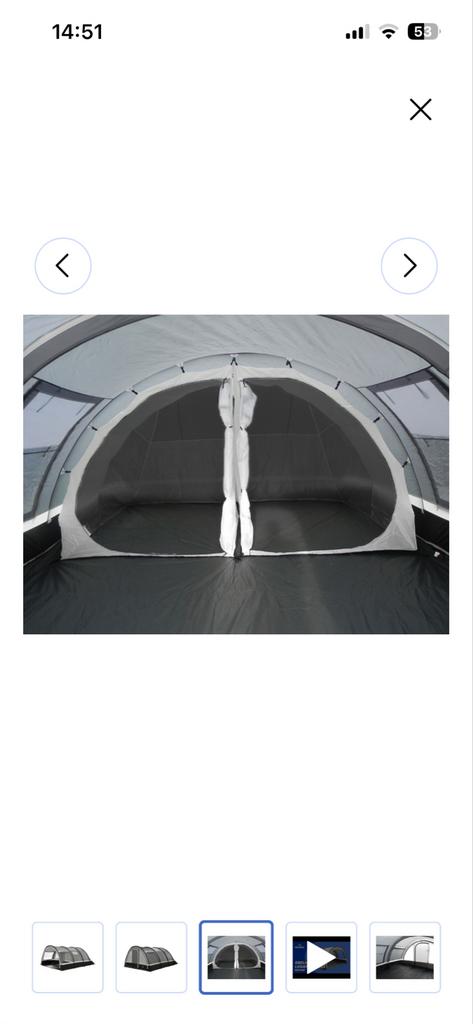 Ruime Obelink Lugano 6 tunneltent - Ideaal voor gezinnen, Ophalen, Gebruikt, Tot en met 6