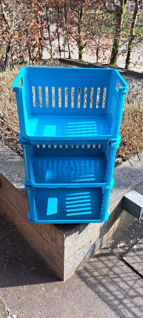 Stapelbare Opbergbakjes Curver blauw / Organizers, Ophalen
