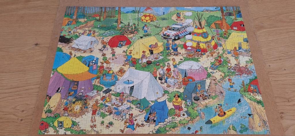 Jan van Haasteren, Kamperen in het bos, Ophalen, 500 t/m 1500 stukjes, Zo goed als nieuw