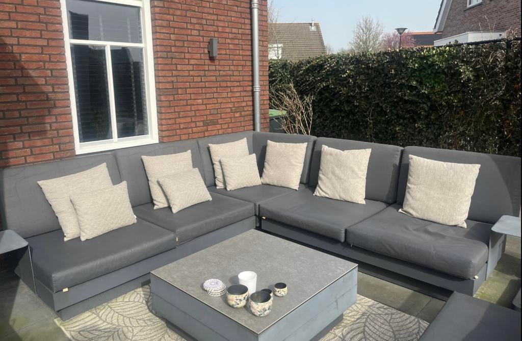 Life Garden loungeset – luxe hoek loungeset met tafel, Tuin en Terras, Ophalen, Zo goed als nieuw, Wicker