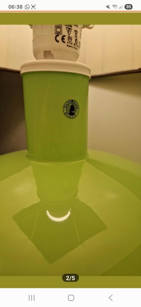 Ikea vintage bol lampenvoet gif groen, Huis en Inrichting, Ophalen