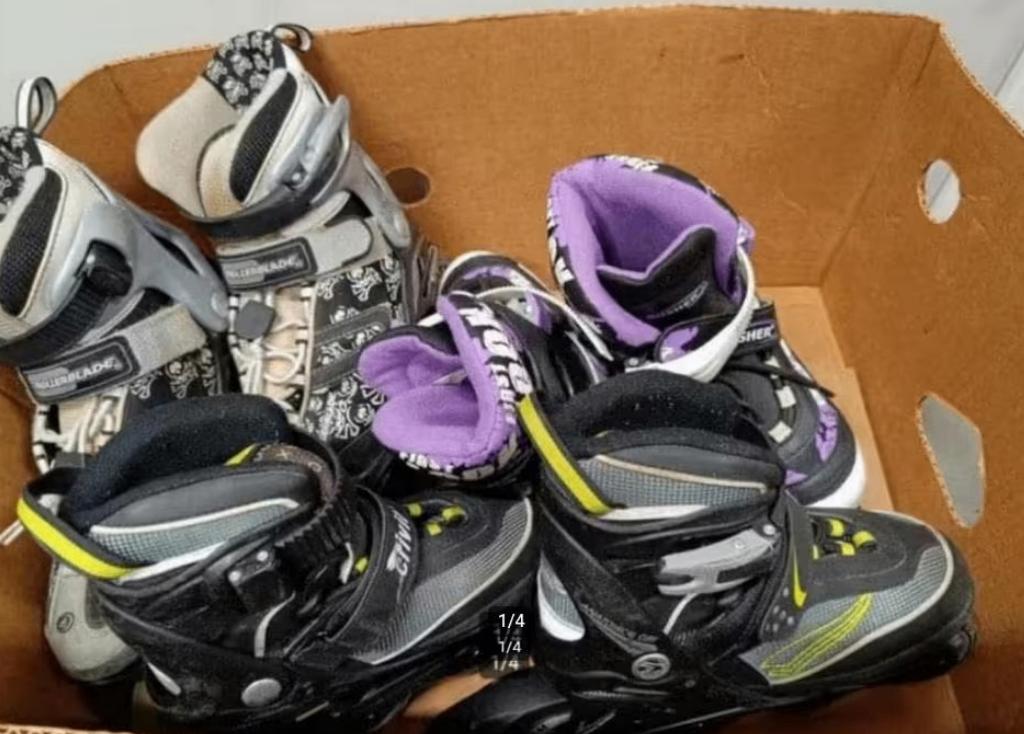3 paar skates voor 15 euro met aandachtspunten, Gebruikt, Ophalen of Verzenden, Inline skates 4 wielen