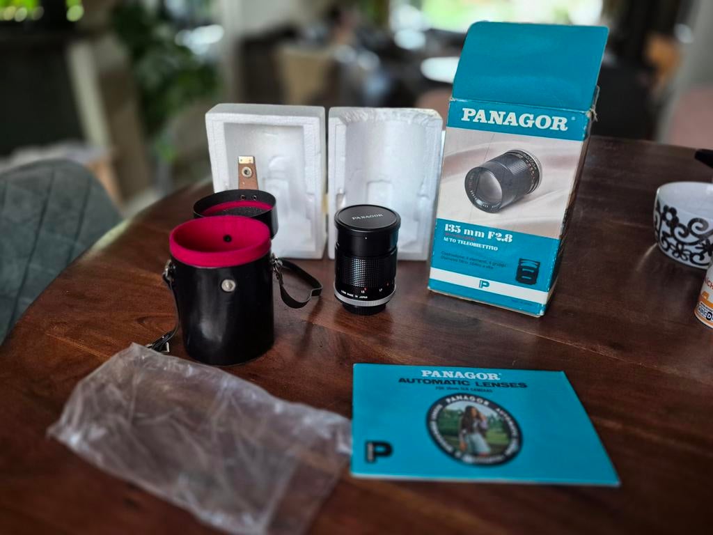Panagor 135mm F2.8 Telelens met originele doos en koker, Ophalen of Verzenden, Nieuw, Telelens