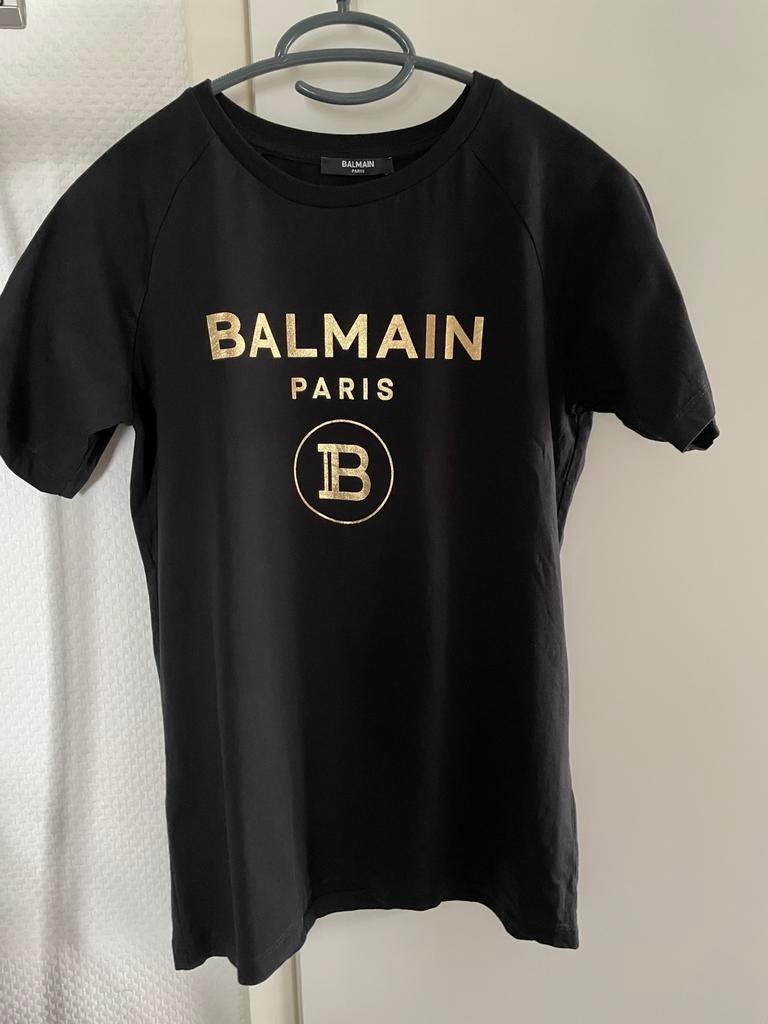 Balmain shirt met goudkleurige opdruk 14 jaar, Ophalen of Verzenden, Zo goed als nieuw, Meisje, Shirt of Longsleeve