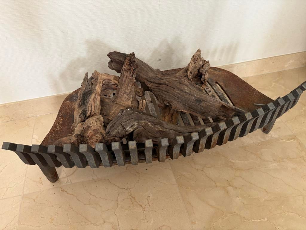 Decoratieve gietijzeren open haard rooster, Ophalen, Gebruikt, Vrijstaande haard, Overige soorten