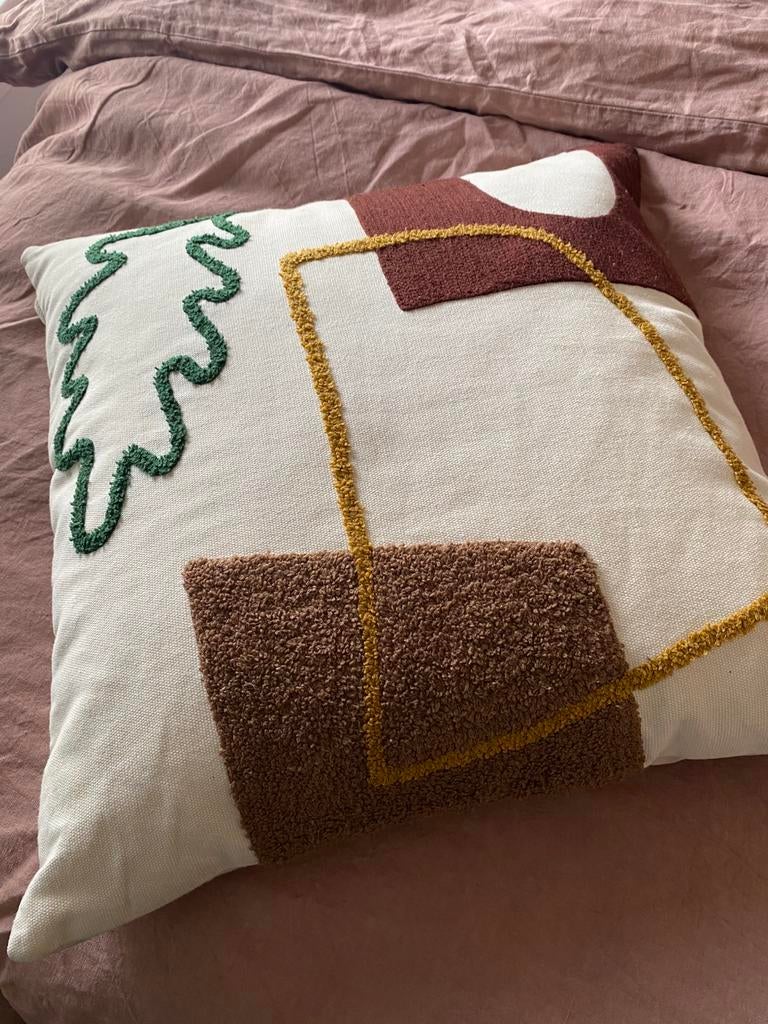 Ferm Living kussen 50x50, Ophalen of Verzenden, Zo goed als nieuw, Vierkant