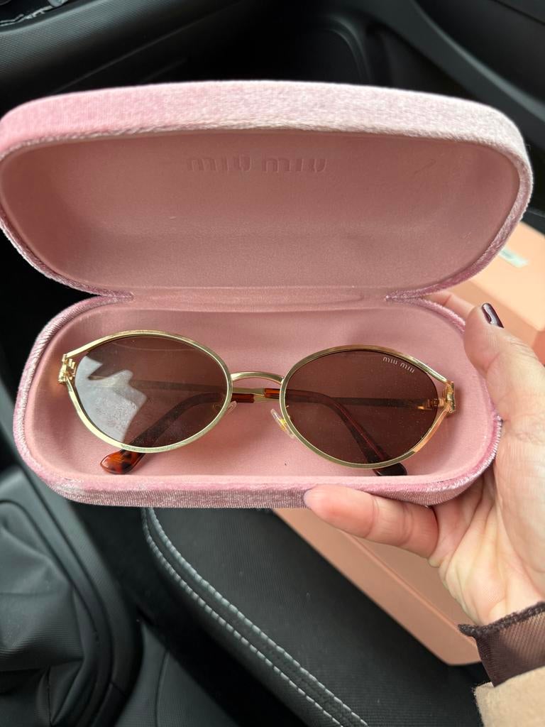 Miu Miu zonnebril, Overige merken, Zonnebril, Bruin, Nieuw