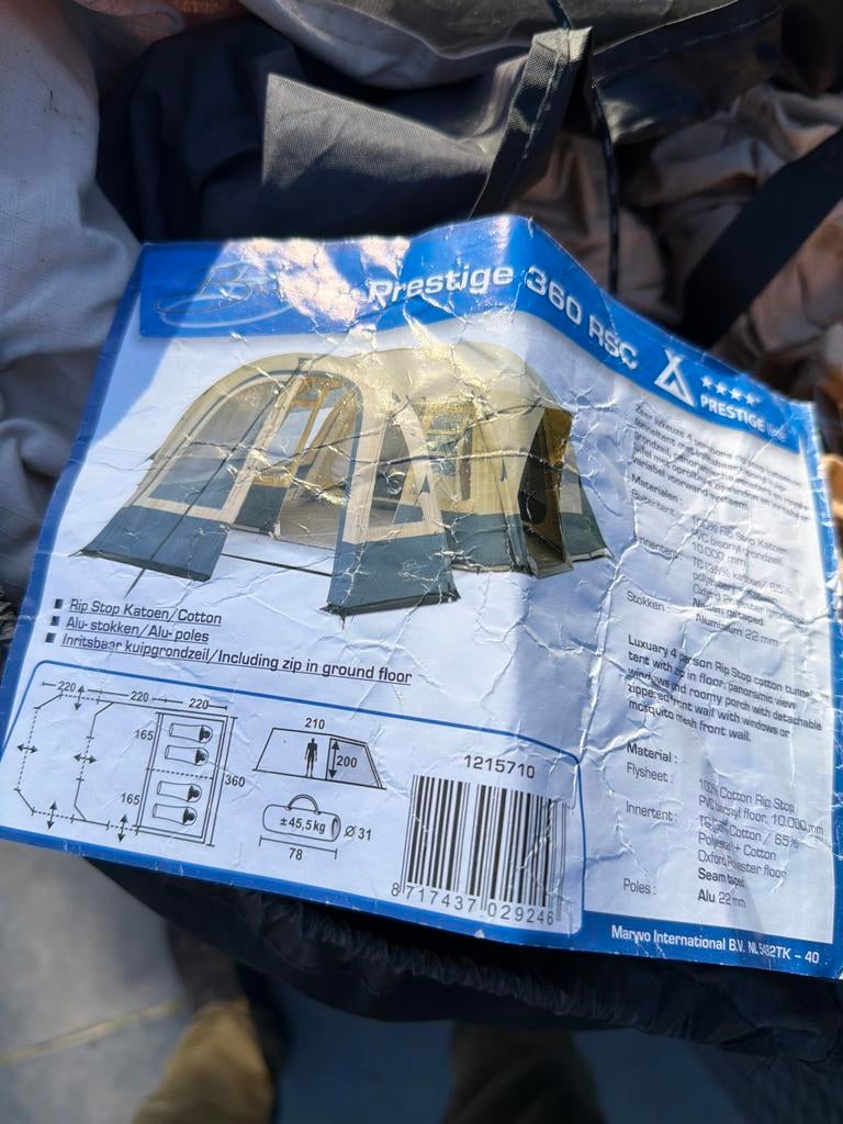 Bardani Prestige 360 RSC tent let op!!!!zie beschrijving, Ophalen, Gebruikt, Tot en met 4