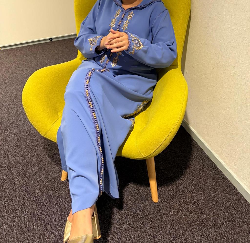 Jelabba maat M, Maat 38/40 (M), Blauw, Ophalen of Verzenden, Gedragen