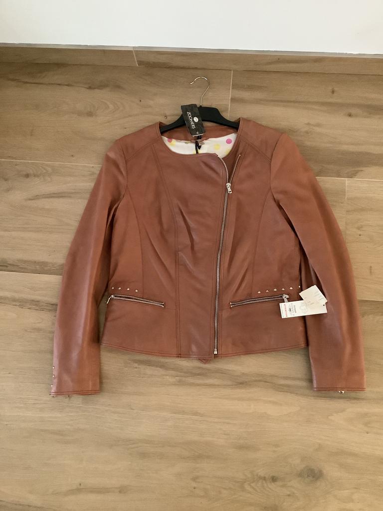 Nieuw Dames Lederen Jack - Maat 42/44 - Bruin, Ophalen of Verzenden, Nieuw, Maat 42/44 (L), Bruin