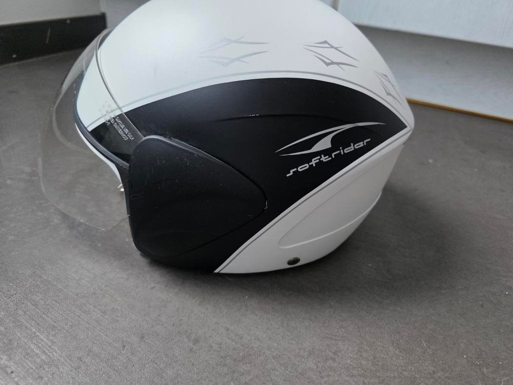 Germot scooter helm maat m, Fietsen en Brommers, Brommerhelmen, Ophalen of Verzenden, Gebruikt, Medium