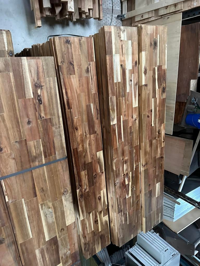 Teak houten planken, Doe-het-zelf en Verbouw, Hout en Planken, Ophalen, Minder dan 25 mm, Zo goed als nieuw, Plank