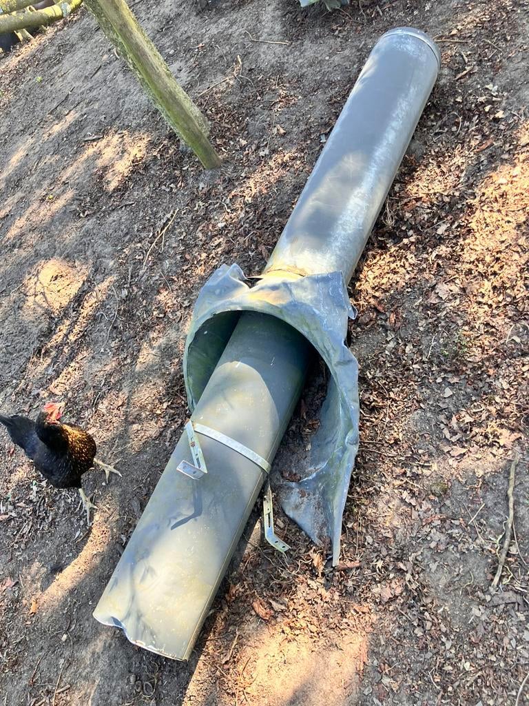 Dubbelwandig rookkanaal met loodslab, Ophalen, Zo goed als nieuw, Afzuiger