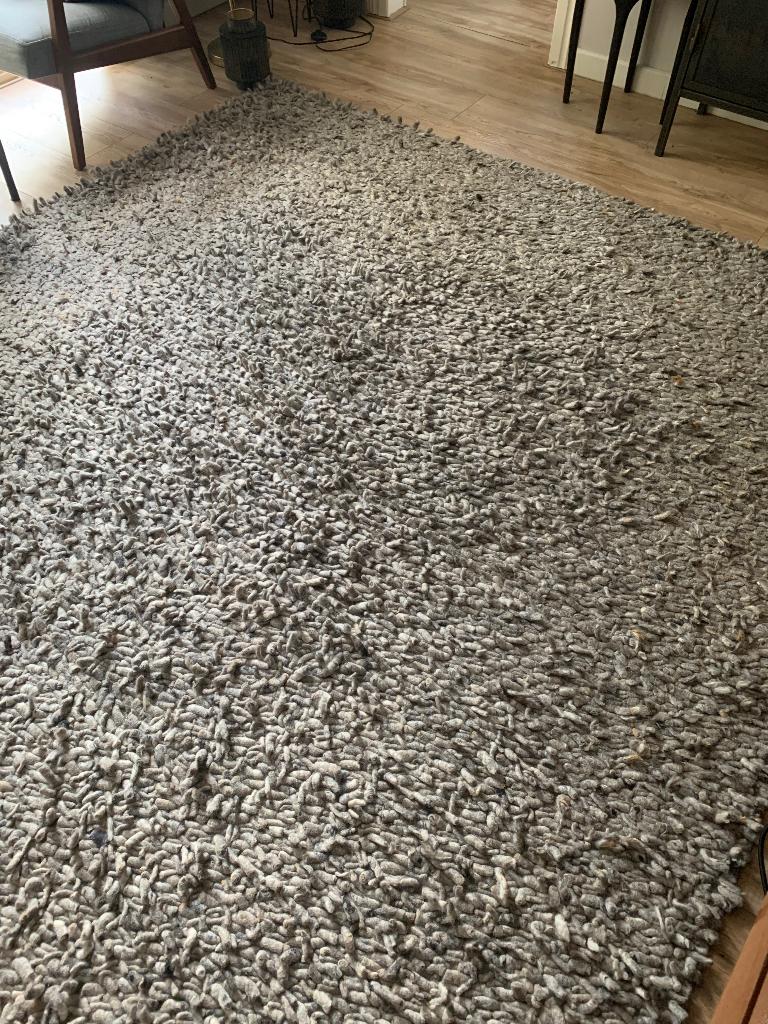 Vloerkleed - grijs - hoge kwaliteit - handgeweven, Huis en Inrichting, Stoffering | Tapijten en Kleden, Ophalen, 200 cm of meer