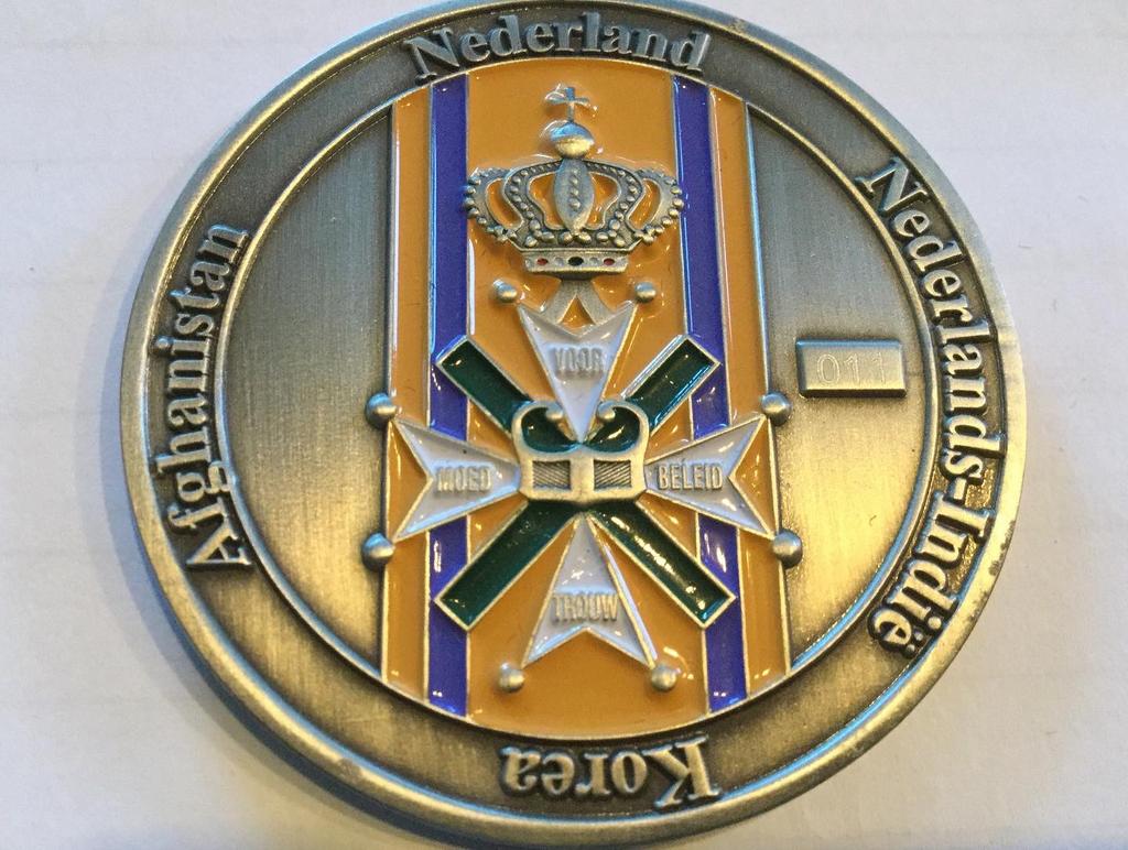 Gezocht coin KCT nr 53 of 54 uit het overzicht coins KCT, Verzamelen, Militaria | Algemeen, Verzenden, Landmacht, Nederland, Embleem of Badge