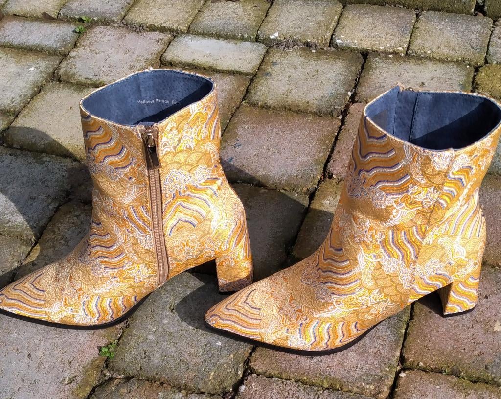 Lureaux dameslaarsjes Yellow Parade, Lureaux, Verzenden, Geel, Lage of Enkellaarzen