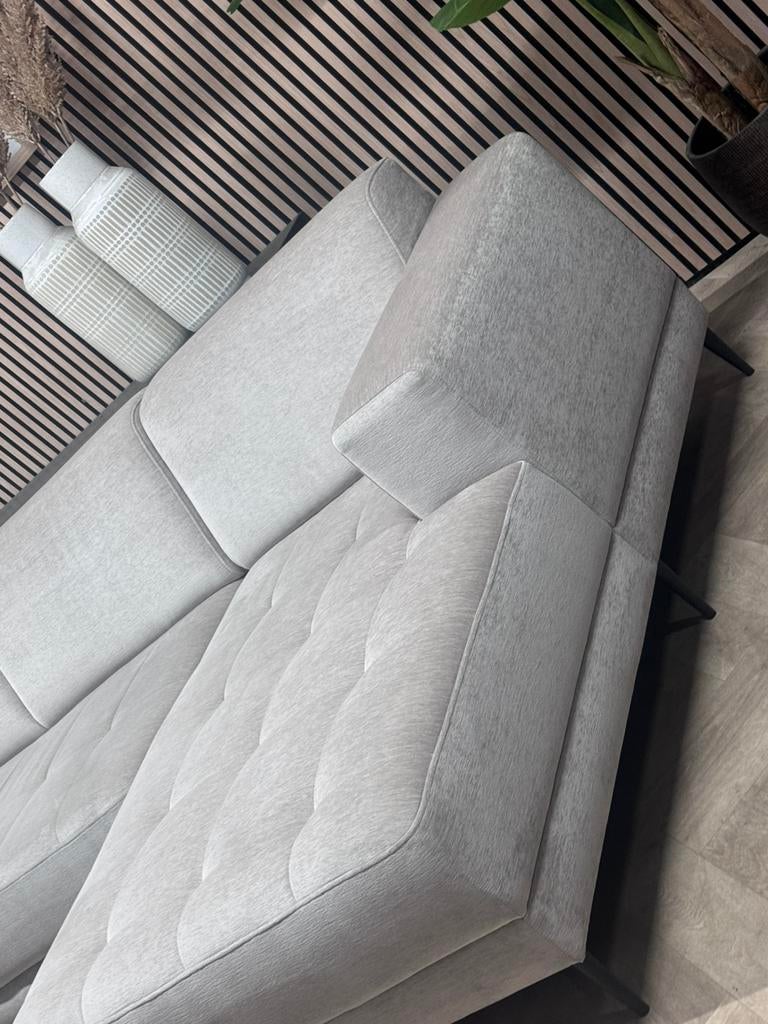 ZGAN Luxe Kapenga Velvet U-Bank/Hoekbank - Zandkleur - 340cm, Huis en Inrichting, Banken | Bankstellen, -, Modern scandinavisch tijdloos design hotel chique u bank