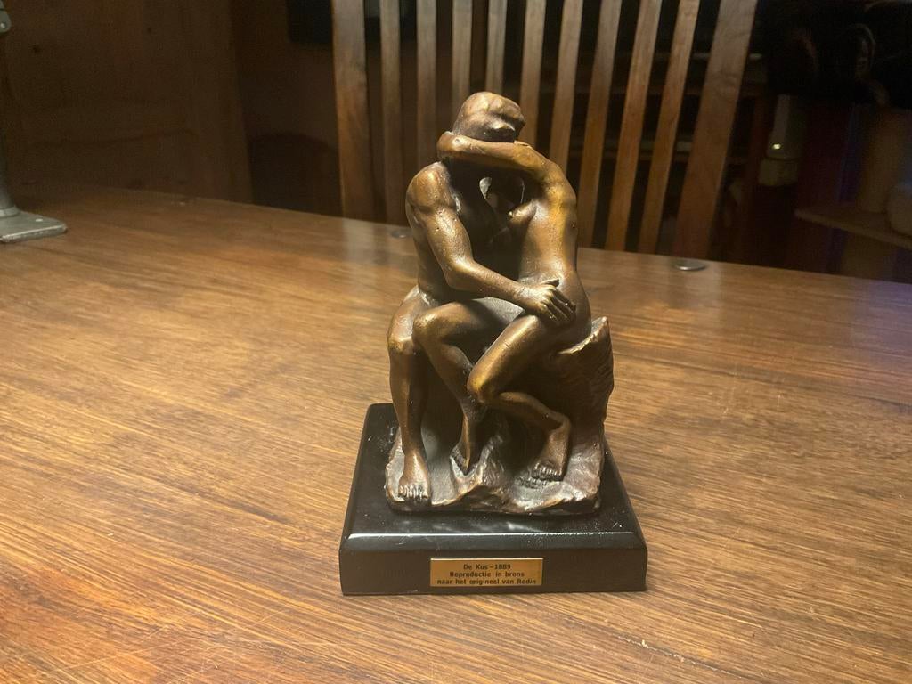 De kus van Rodin Bronzen uitvoering, Ophalen of Verzenden