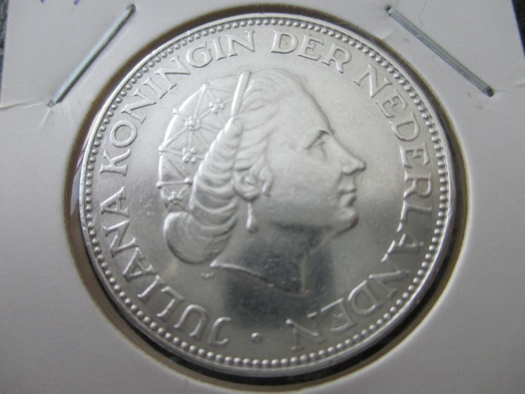 Rijksdaalder 1961, Postzegels en Munten, Munten | Nederland, Koningin Juliana, Zilver, Ophalen of Verzenden, Losse munt