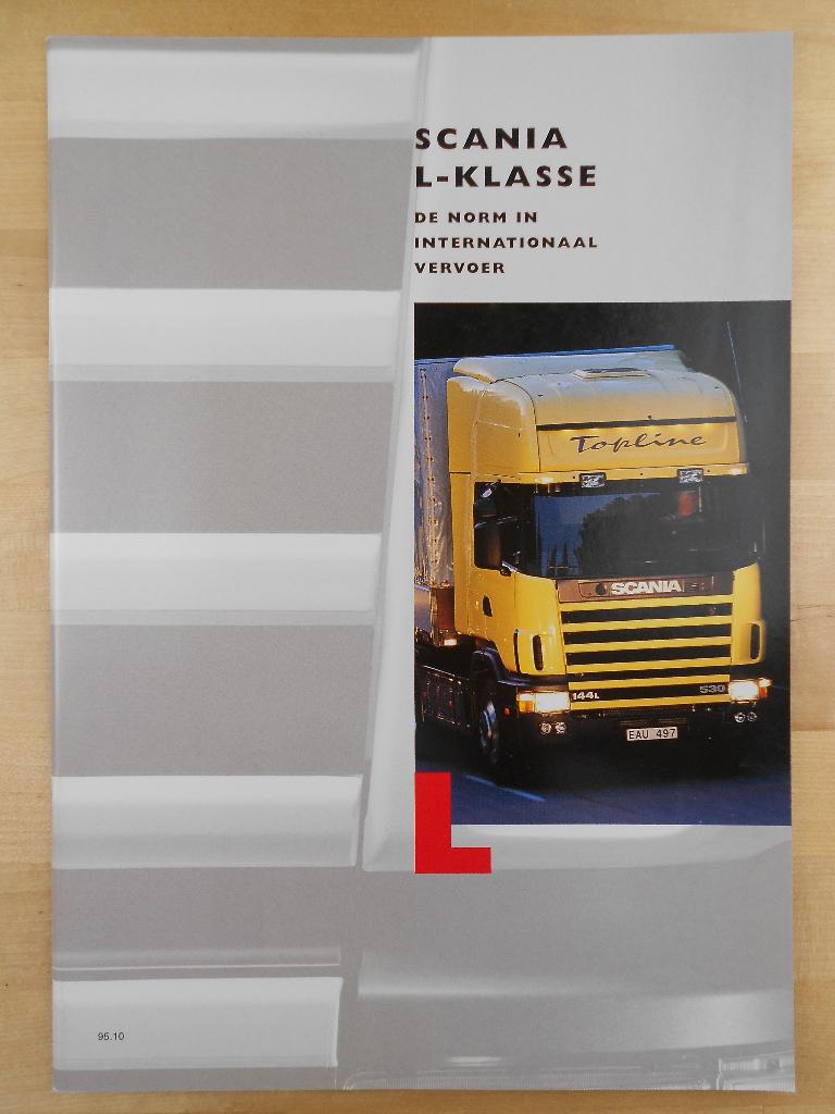 Scania 144L 124L 114L 94L Brochure 1995 – 144 124 114 94 L, Ophalen, Zo goed als nieuw, Overige merken, Scania