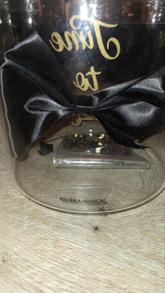 Rivièra Maison windlicht kerst voor binnen. Time to Sparkle., Overige materialen, Nieuw, Ophalen of Verzenden, Kandelaar