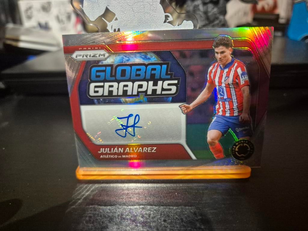 Julián Álvarez Panini Prizm Global Graphs Autograph Kaart, Verzamelen, Sportartikelen en Voetbal, Ophalen of Verzenden