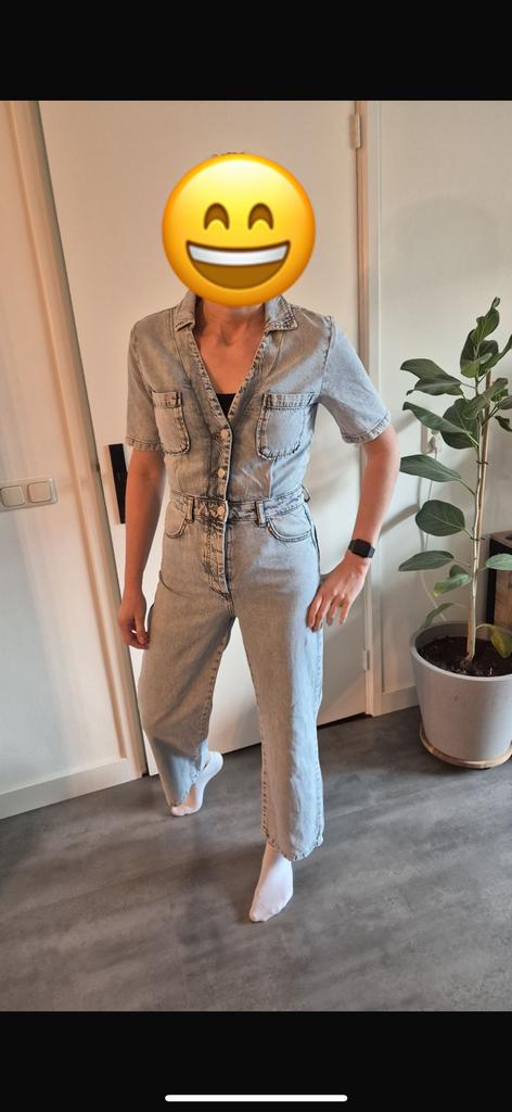 Zara jumpsuit jeans maat S, Kleding | Dames, Jumpsuits, Ophalen of Verzenden, Zo goed als nieuw, Maat 36 (S), Blauw