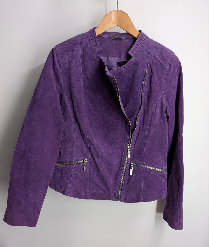 Hema leren  jasje paars maat L nieuw, Maat 38/40 (M), Hema, Hema, Nieuw