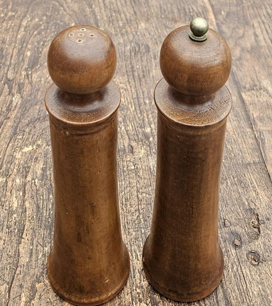 Vintage pepermolen en zoutstrooier, Ophalen of Verzenden