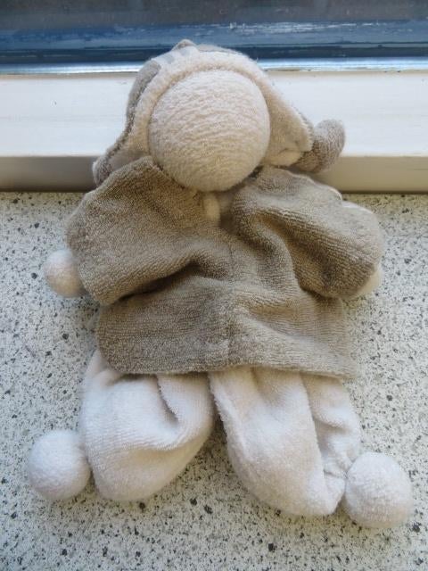 Pop knuffelpop crèmekleurig badstof beige hes merk Keptin Jr, Ophalen of Verzenden, Zo goed als nieuw, Overige typen