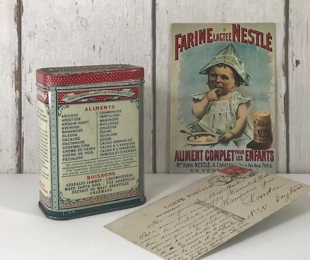 Frans blikje Societé d’Alimentation diététique Salus etc, Verzamelen, Blikken, Ophalen of Verzenden, Gebruikt, Overige