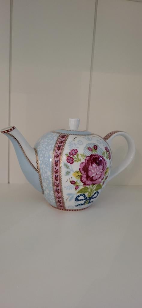 Pip Studio Floral Theepot Wit Klein - Top Conditie, Overige typen, Ophalen of Verzenden, Zo goed als nieuw, Overige stijlen