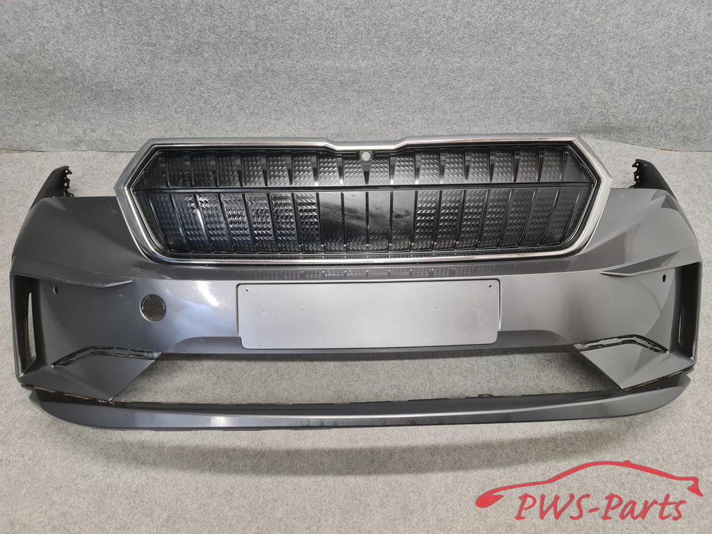 SKODA ENYAQ VOORBUMPER GRILL ORIGINEEL, Gebruikt, -, Voor, -