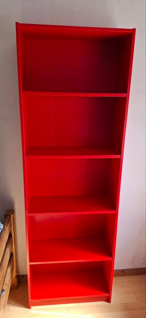 Rode boekenkast Billy van Ikea, Huis en Inrichting, Kasten | Boekenkasten, Ophalen, 50 tot 100 cm, Zo goed als nieuw, 150 tot 200 cm