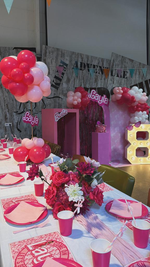 Complete Barbie Thema Decoratie Styling, Ophalen of Verzenden, Zo goed als nieuw, Versiering, Verjaardag
