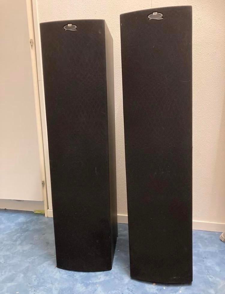 KEF Q55 vloerstaande luidsprekers - Set van 2, Ophalen, Gebruikt, 120 watt of meer, Front, Rear of Stereo speakers