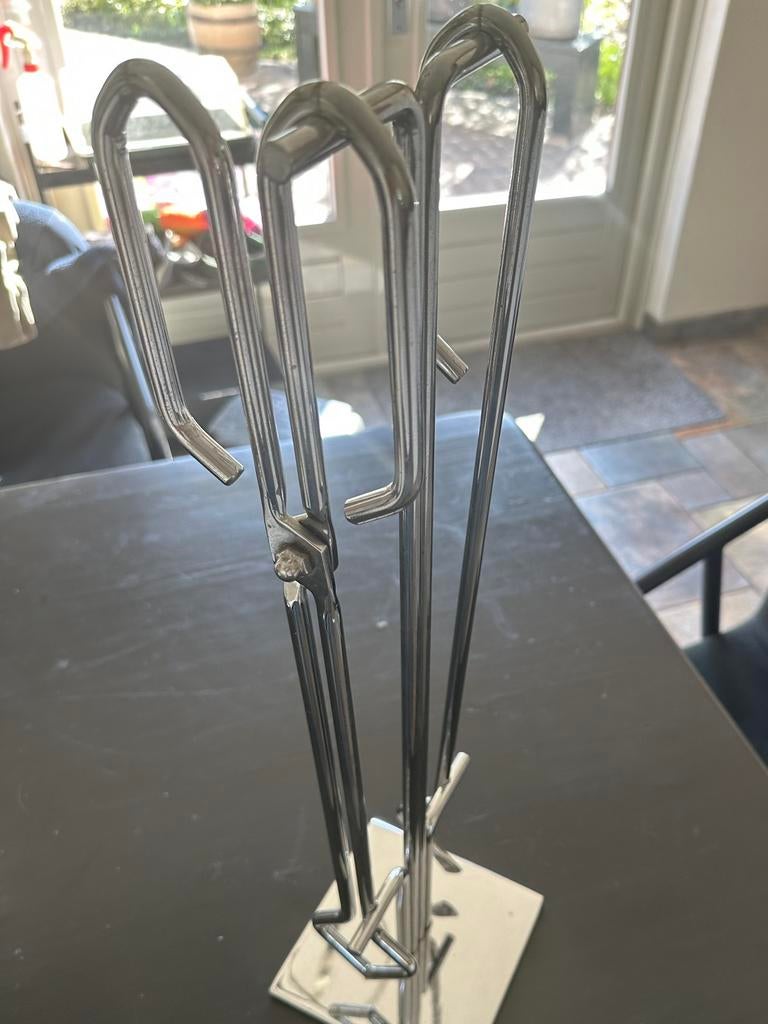 Luxe Crome haardstel, Ophalen of Verzenden, Nieuw, Overige soorten