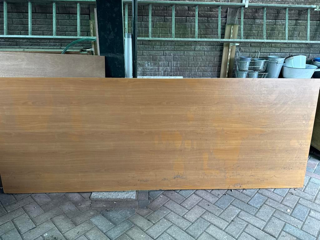 Meubelplaat, Gebruikt, Minder dan 25 mm, Ophalen of Verzenden, 200 tot 250 cm